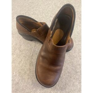 Ariat Santa Cruz Brown Leather Slip On Clog Shoes Woman's Size 8B
